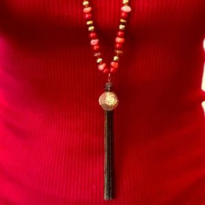 Long tassel necklace
